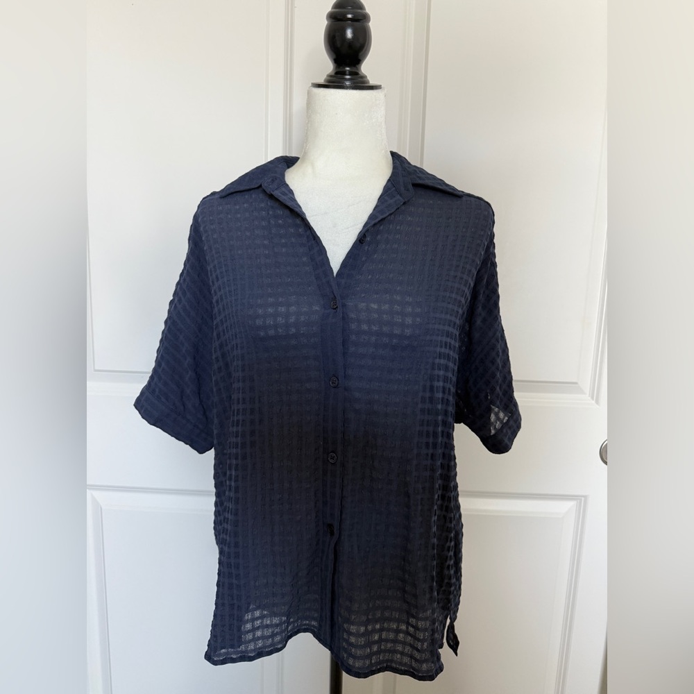 Navy Blue Button Down Shirt